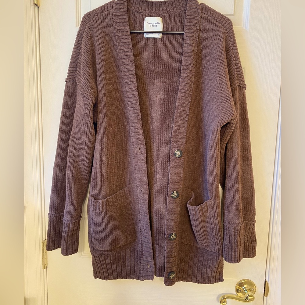 Abercrombie Brown Knit Cardigan